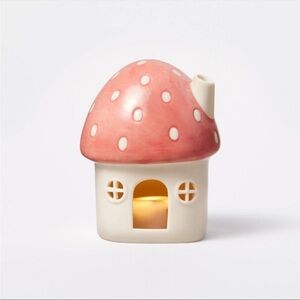Set of Two - Target Spritz 4.5" Easter Mushroom House Ceramic Light Up NWT 2024